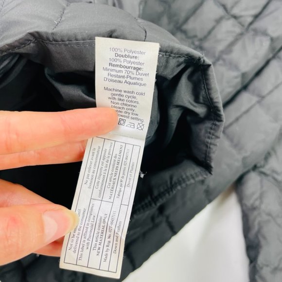 J. Crew Black Quilted Puffer Jacket Size Medium - Picture 8 of 9